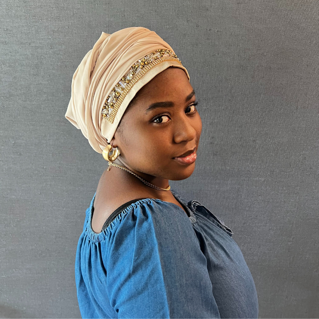 CHAMPAGNE - RADIANCE WRAP TURBAN