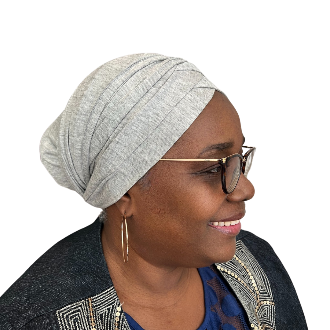 LIGHT GREY -  EASY WRAP TURBAN