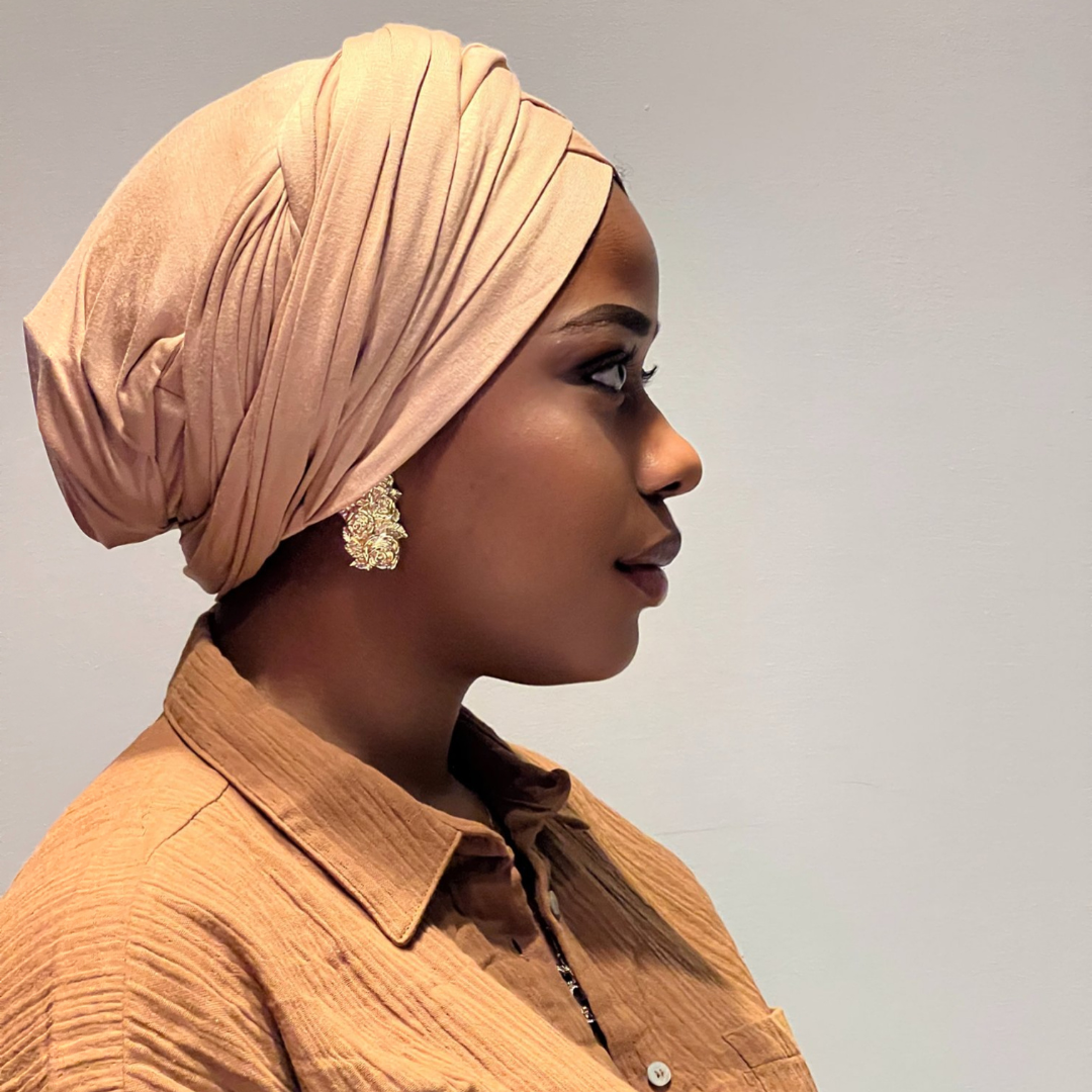 BROWN - EASY WRAP TURBAN