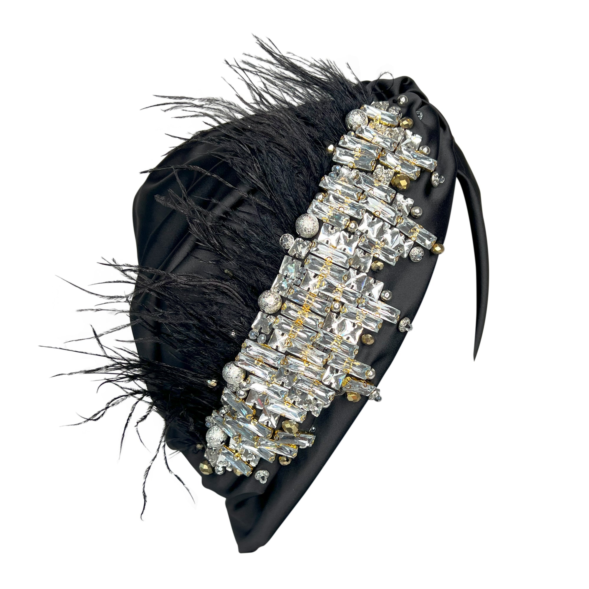 BLACK - PREMIUM TURBAN WITH DIAMONDS