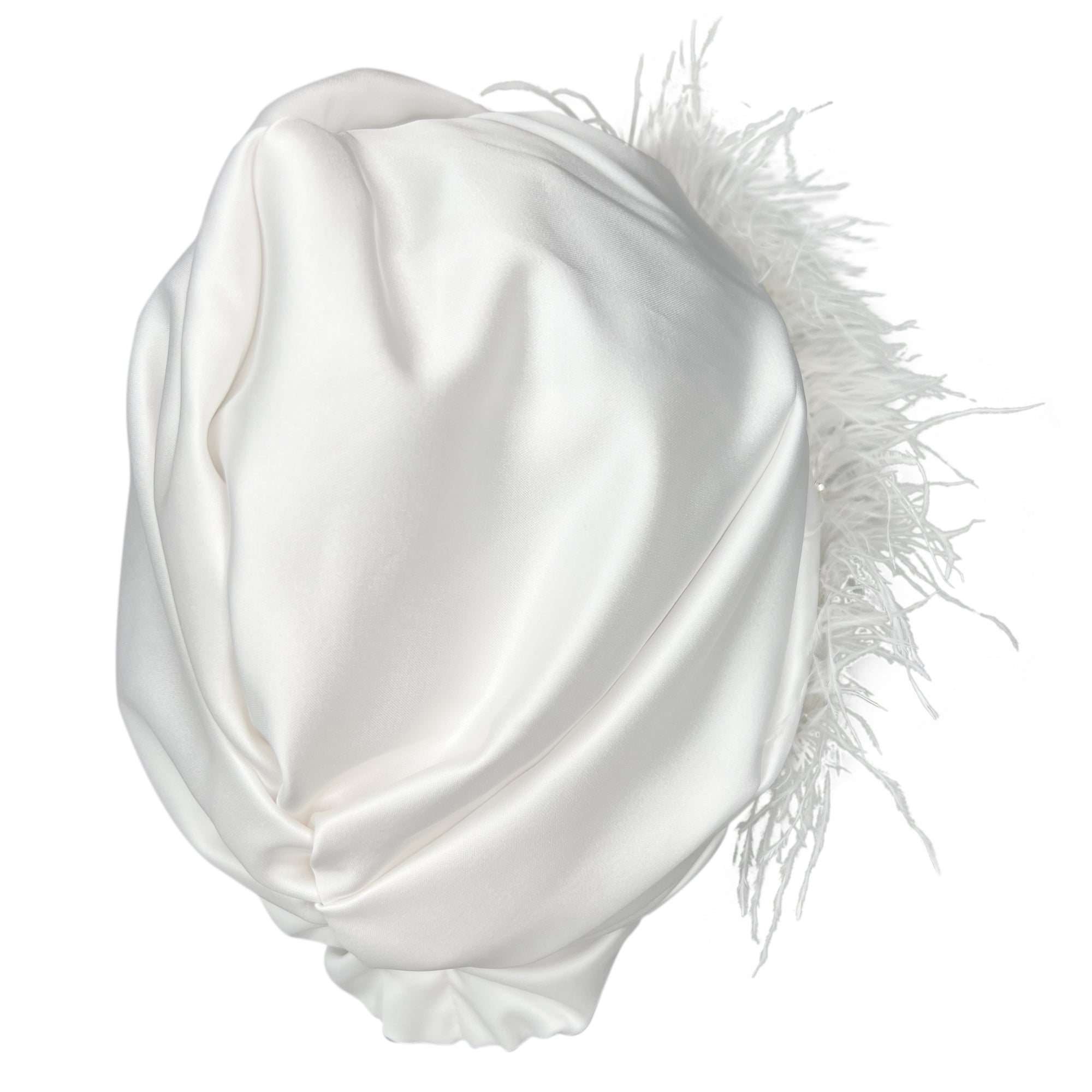 WHITE - PREMIUM TURBAN WITH DIAMONDS