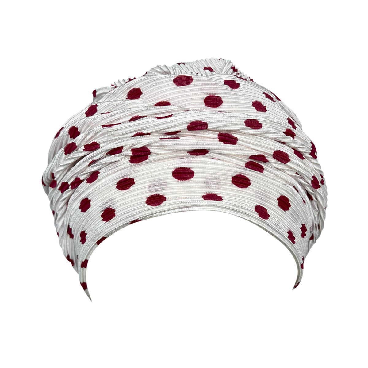 WHITE AND RED - HAIR LOSS TURBAN